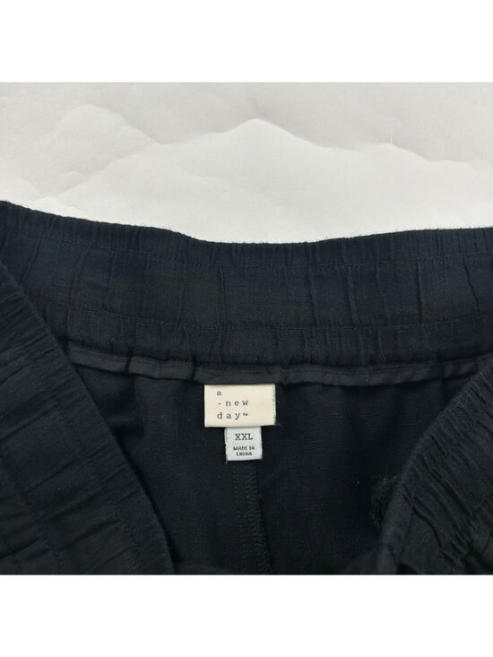 A New Day Black Linen Blend Wide Leg Lounge Pant XXL - Picture 4 of 7